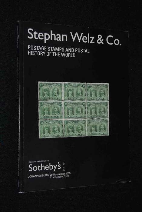 STEPHEN WELZ & CO STAMP AUCTION CATALOGUE 29 NOV 2005 JOHANNESBURG