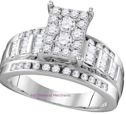 **JAW DROPPING [R55643]** INVISIBLE DESIGN [1.00ct] DIAMOND RING [WHITE GOLD] - **SEE VIDEO**