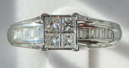 **PRINCESS DESIGNER [R41152]** DIAMOND RING [0.700ct] INVISIBLE SETTING [WHITE GOLD] - BUY SAFE