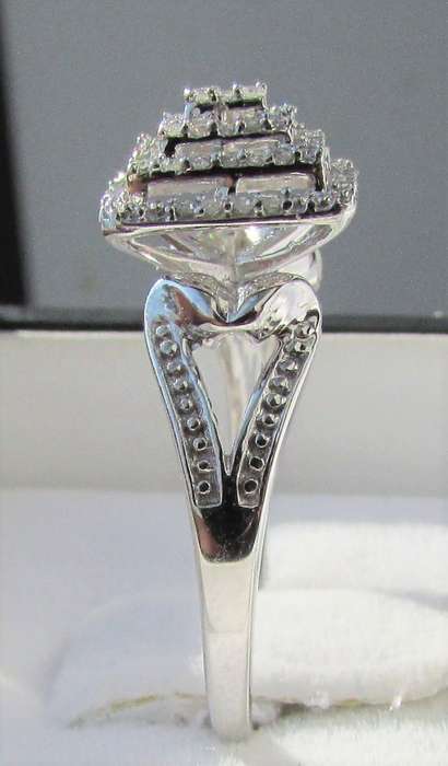 **NEW COLLECTION [R29639]** DESIGNER [0.300ct] CLUSTER DIAMOND RING [WHITE GOLD] - BUY SAFE