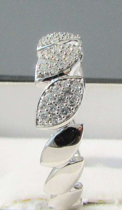 **ANNIVERSARY PROMO [R29419]** MARQUISE DESIGN [0.350ct] DIAMOND BAND [WHITE GOLD] - BUY SAFE