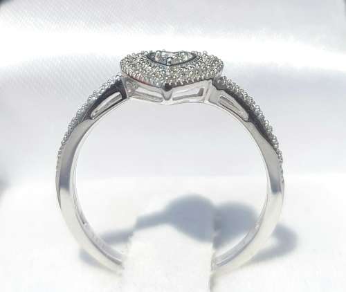 **SUPER DEAL | R23419** HEART DESIGN | 0.245ct | DIAMOND RING | WHITE GOLD - BUY SAFE