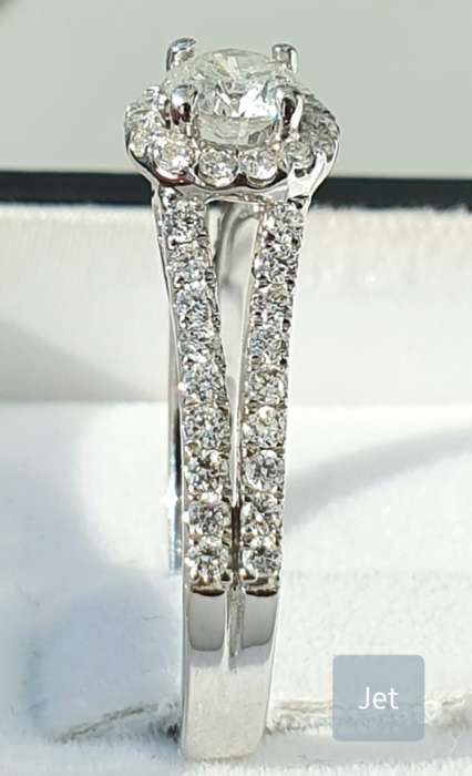 **HUGE DEAL | R82547** HALO DESIGN | ROUND CUT | 1.00ct | DIAMOND RING | WHITE GOLD - BUY SAFE