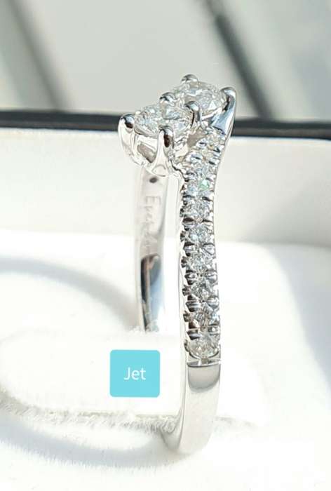 **DESIGNER PIECE | R40451** TWIN DESIGN | ROUND CUT | 0.750ct | DIAMOND RING | WHITE GOLD - BUY SAFE