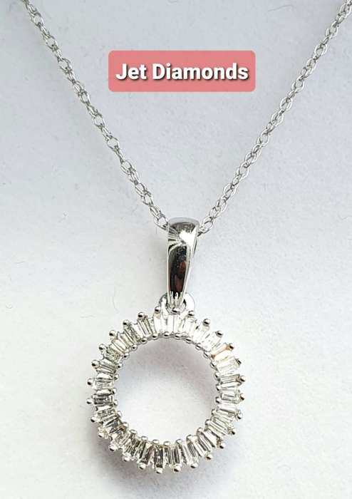 **DESIGNER BEAUTY | R24136** CIRCLE DIAMOND PENDANT |0.250ct| ROUND CUT + OPTIONAL CHAIN - BUY SAFE