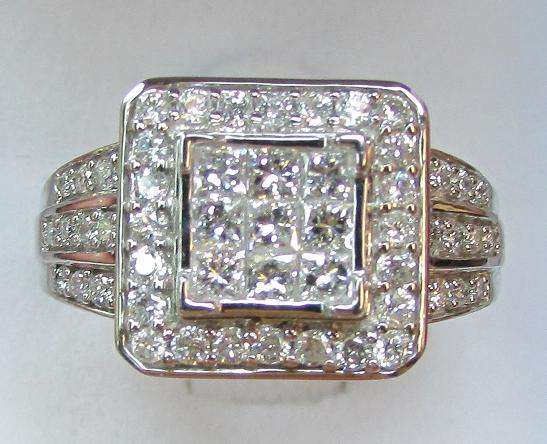 **JAW DROPPING [R64183]** INVISIBLE [VS] DESIGN [1.500ct] DIAMOND RING [6.050g] WHITE GOLD -BUY SAFE