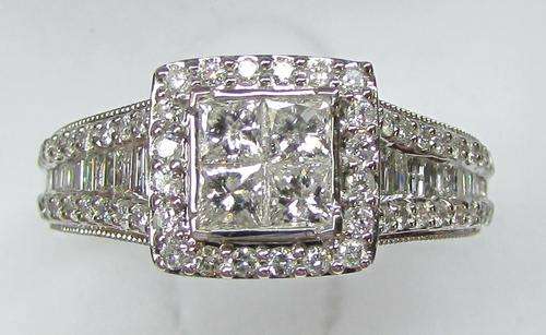 **UNBELIEVABLE SPARKLE [R68076]** INVISIBLE [VVS] DIAMOND [1.350ct] RING [4.61g] WHITE GOLD-BUY SAFE