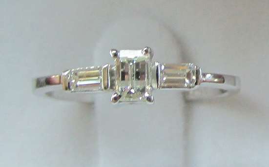 **CLASSIC DESIGN [R26074]** TRILOGY [0.450ct] DIAMOND RING  [18KT WHITE GOLD] -  BUY SAFE