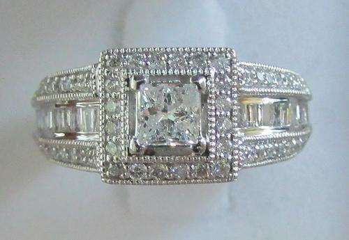 **MASSIVE RING [R53687]** BAGUETTE STYLE [1.500ct] DIAMOND RING [5.130g] WHITE GOLD - BUY SAFE