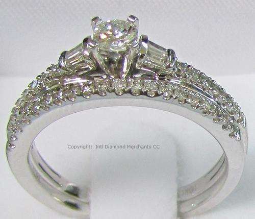 **ONCE-OFF GORGEOUS [R40258]** BRIDAL TWINSET [1.00ct] DIAMOND [H / SI1] RING [3.910g] WHITE GOLD