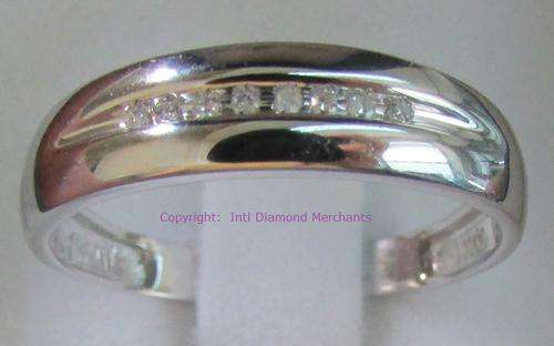 **ELEGANT DESIGN [R18257]** GENTS DIAMOND RING [0.100ct] ROUND CUT [WHITE GOLD] - BUY SAFE