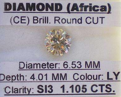 **VERY FIERY**  [1.105CT] GORGEOUS ROUND CUT [SI3] DIAMOND - BUY SAFE**