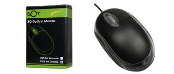 iSONIC 3008 OPTICAL MOUSE, USB, BLACK