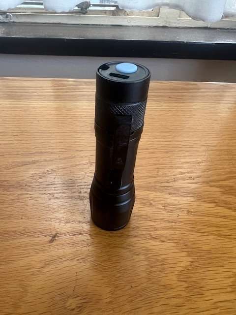 USB Charge small flashlight with case