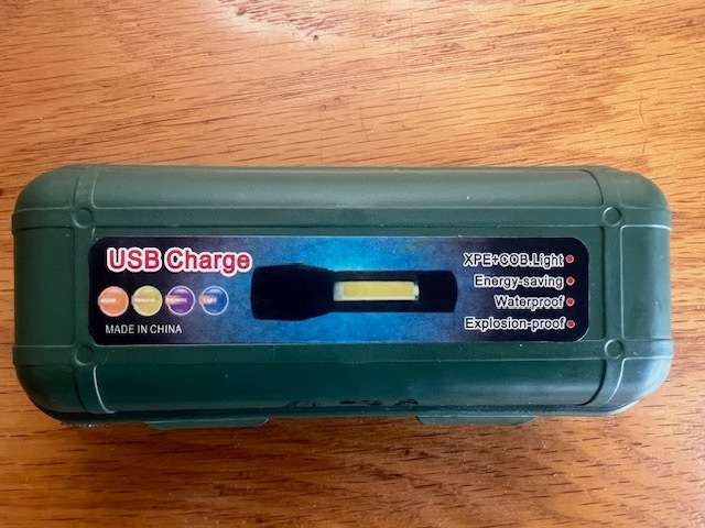 USB Charge small flashlight with case