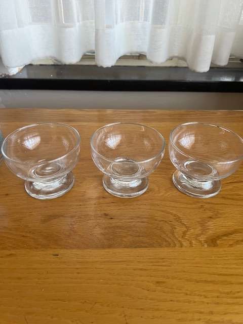 Set of multi-purpose glass bowls.  3 in the set