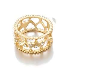 Stunning 9ct gold plated aztec ring