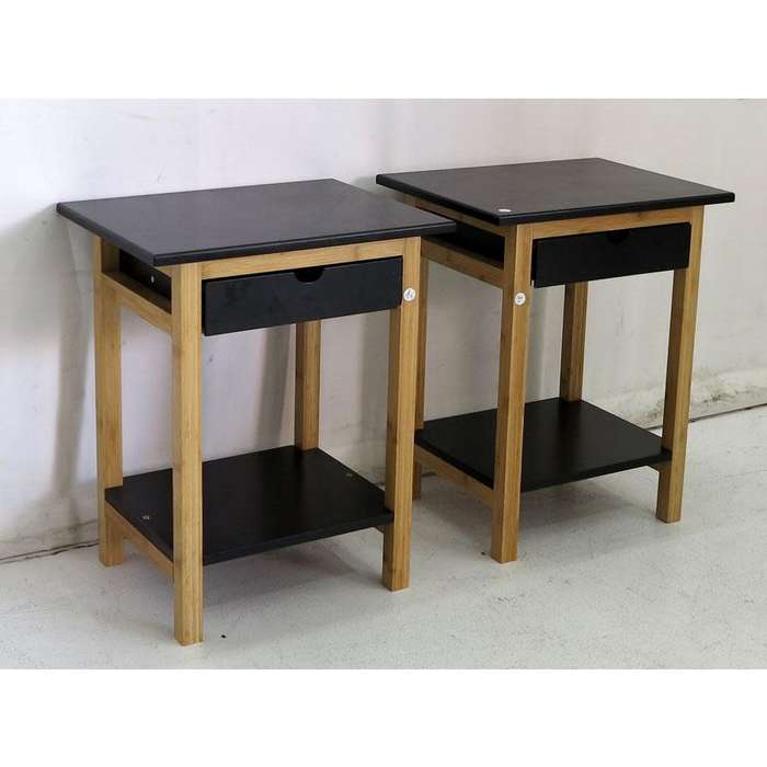 PAIR OF TWO-TIER PEDESTALS