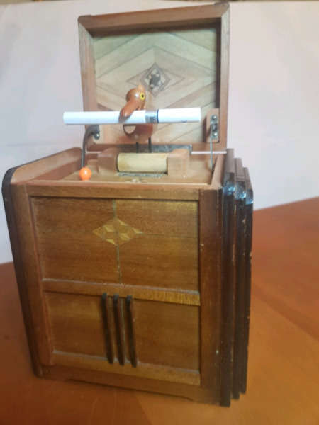 RARE Stunning Art Deco Cuckoo Musical Cigarette Dispenser!!