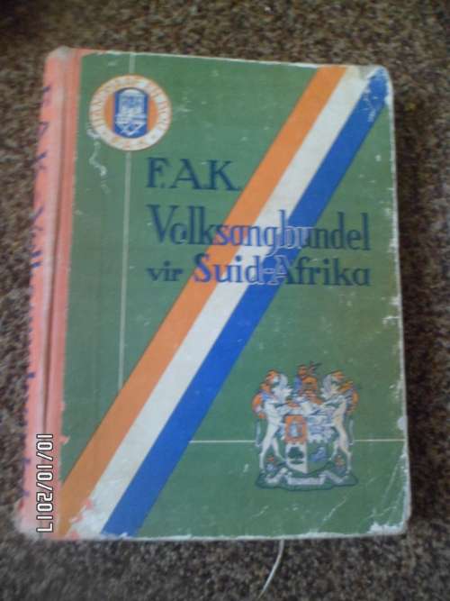 F.A.K. volksangbundel vir suid-afrika geen agter prent
