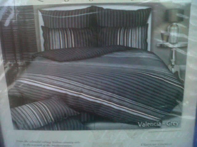 LIFE STILE ITALIA COLLECTION SINGLE BED VALENCIA-GREY DUVET SET