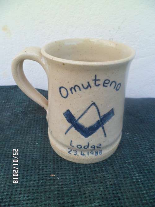 FREE MASON Omuteno Lodge 23.4.1988 mug