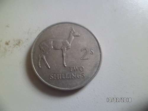 two shillings 1964 Zambia