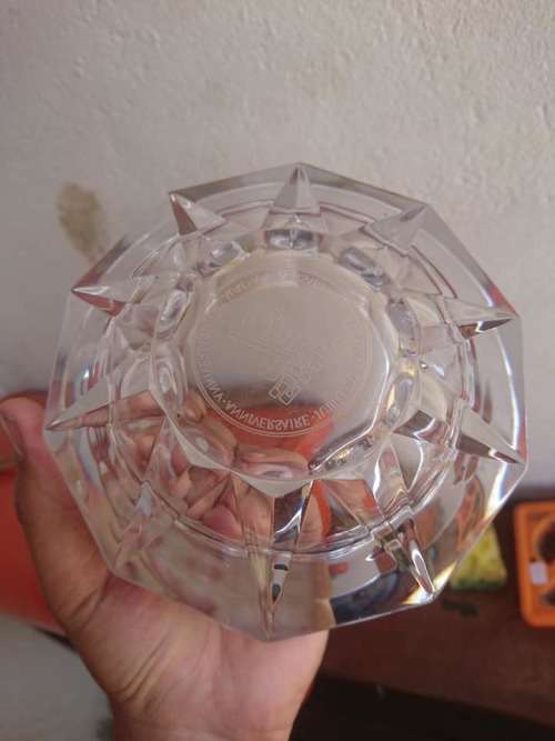 Orrefors SKF 75 Year Annirversary Candy Dish 1982 O.A 4462-321 Heavy Crystal,