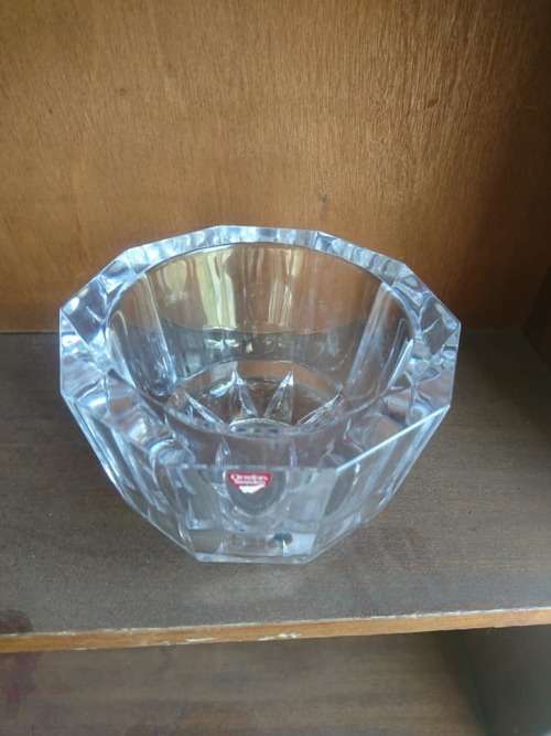 Orrefors SKF 75 Year Annirversary Candy Dish 1982 O.A 4462-321 Heavy Crystal,