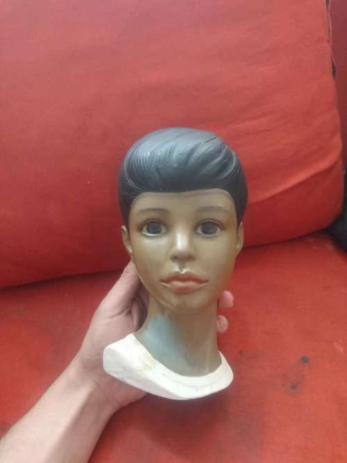BEAUTIFUL 1950,s VINTAGE LARGE BOY AND GIRL POLYNESIAN FIGURINES HEADS BID PER ITEM