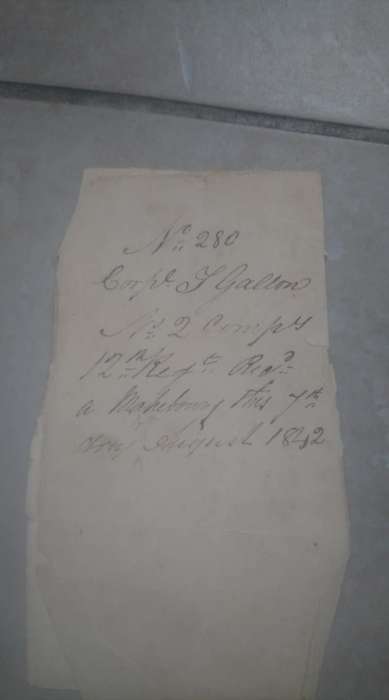 SOLDIERS ACCOUNT BOOK DATED 1821