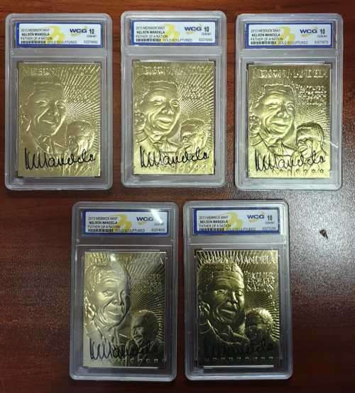 2013 Merrick Mint Nelson Mandela | Gold sculptured | Graded | bid per item