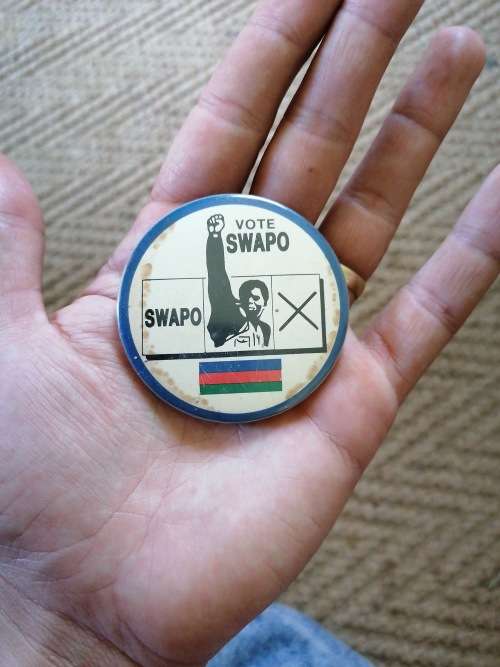 Very rare vote swapo pin