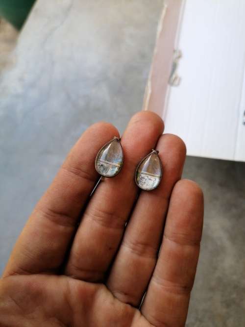 Stunning 1920s art deco TLM sterling butterfly wing set