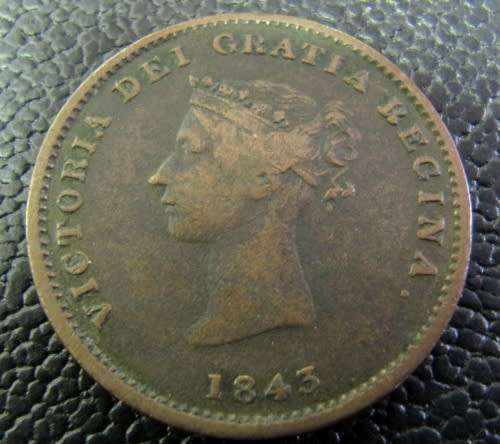 1843 New Brunswick Half Penny Token