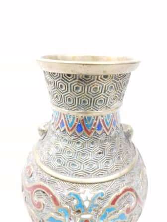 1920s Stunning Champleve enameling. High quality detailed solid brass vase!!!!