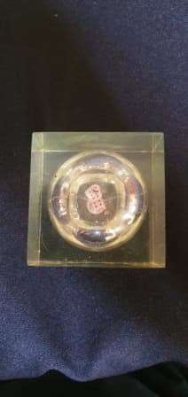 Vintage Small Dice In Square Block. Cute