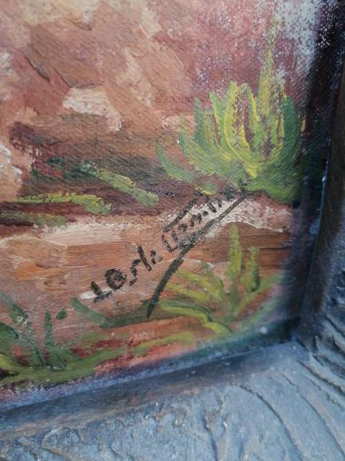 Antique framed painting as per picture