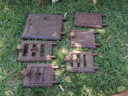 Antique metal stove spares
