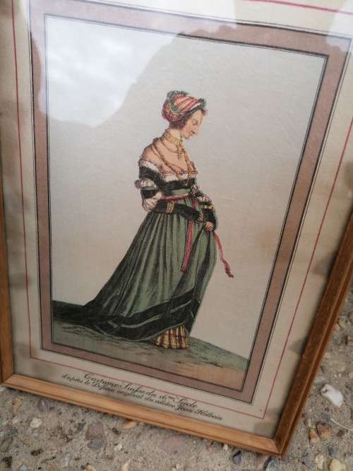 costume Suisse du 16 me Siècle d`après le Dessein original du célèbre Jean Holbein cloth