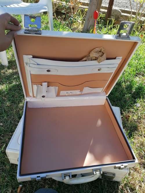 Collection of old suitcases. Nice for decor