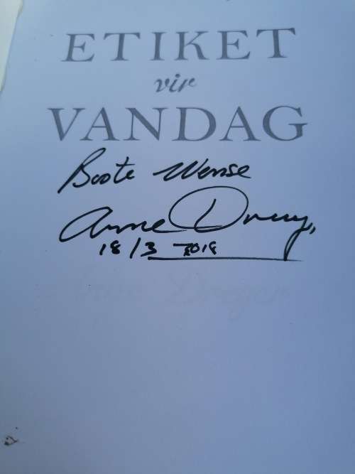 etiket vir vandag anne dreyer