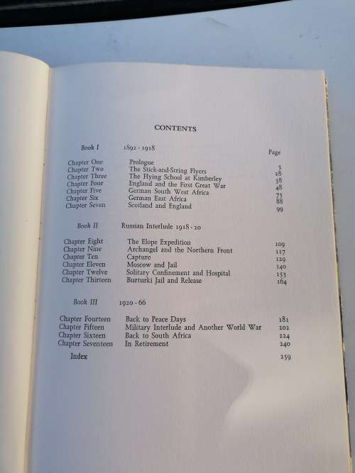 CHASING THE WIND by Maj. Gen Kenneth van der Spuy 1966 FIRST PRINT