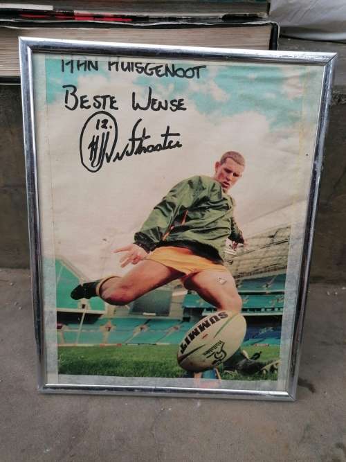Braam Van Straaten SOUTH AFRICA RUGBY PLAYER signed picture
