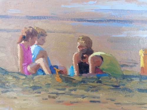 Lovely Roelof Rossouw painting`low tide`. Need some tough ups 61cm x 46cm