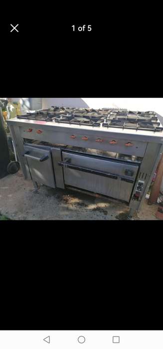 Large and heavy industrial gas stove