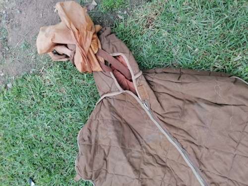 Vintage border war period army sleeping bag. Needs a good clean