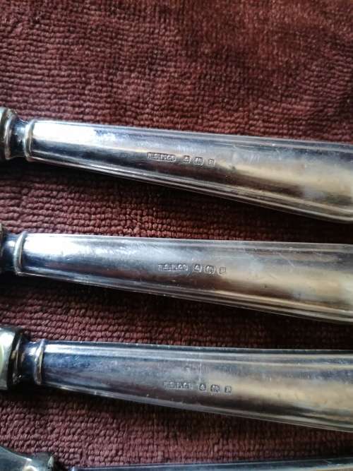 Antique 1914  cutlery with sterling silver handles