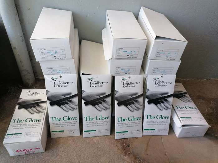 The leadbetter collection left hand golf gloves. Bid per glove. Inquire the size you need