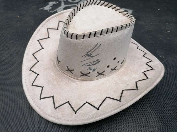 Collectors hat signed by the Campbell`s